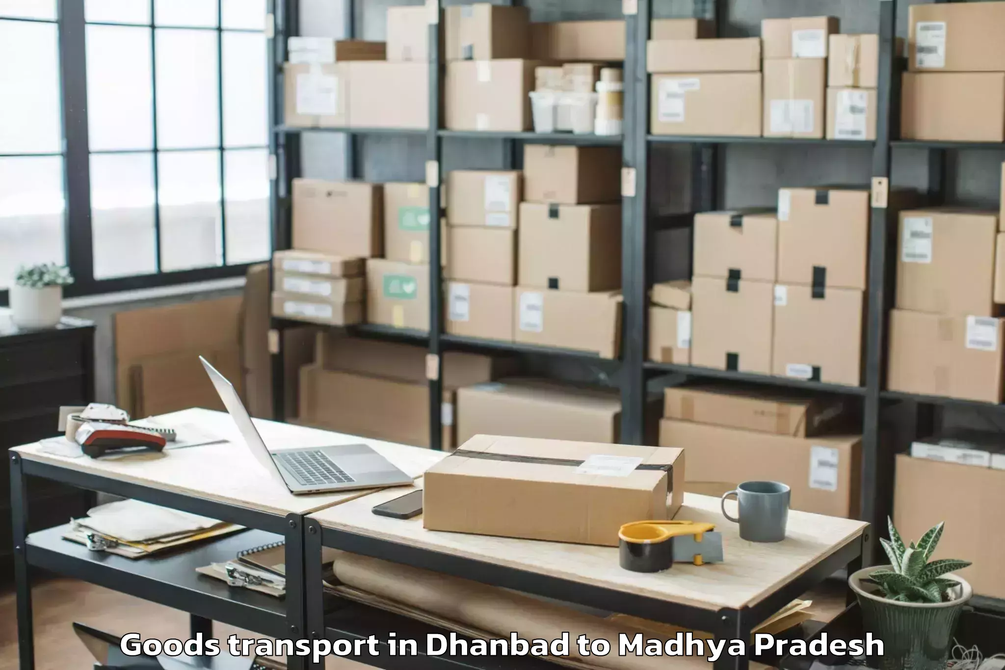 Comprehensive Dhanbad to Rajmata Vijayaraje Scindia Kri Goods Transport